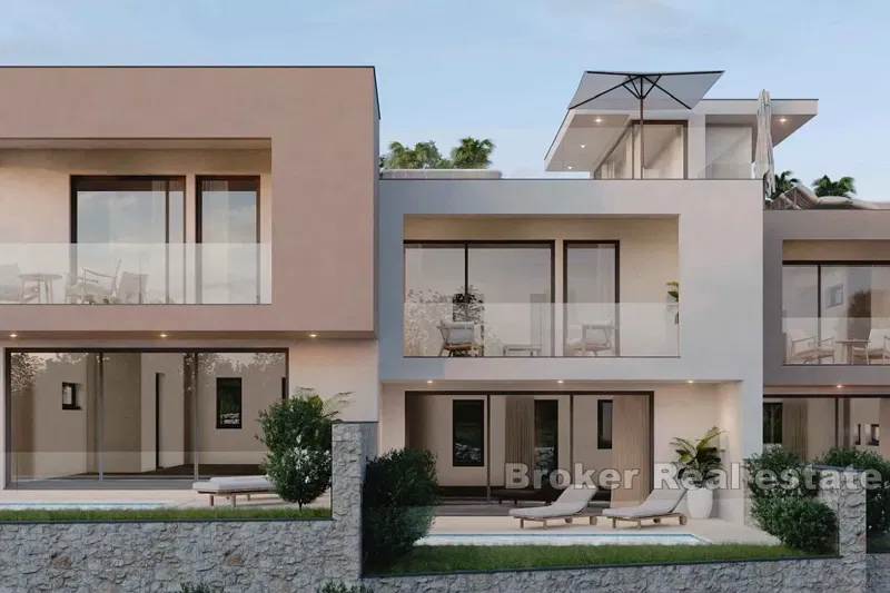 Casa di nuova costruzione in fila con vista aperta sul mare – 2