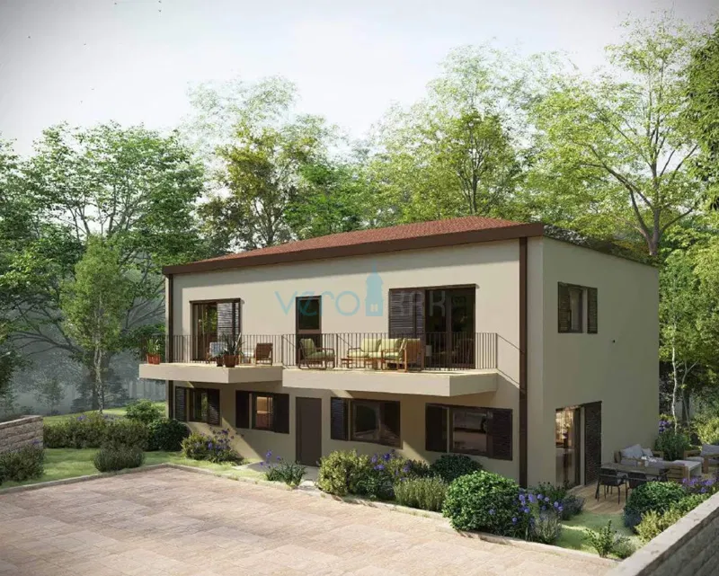 Isola di Krk, Omišalj, appartamento 2S+DB al 1° piano con balcone, 2 posti auto, nuova costruzione, vista, vendita – 2