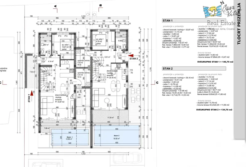 Novigrad - house under construction 800m from the sea! – 3