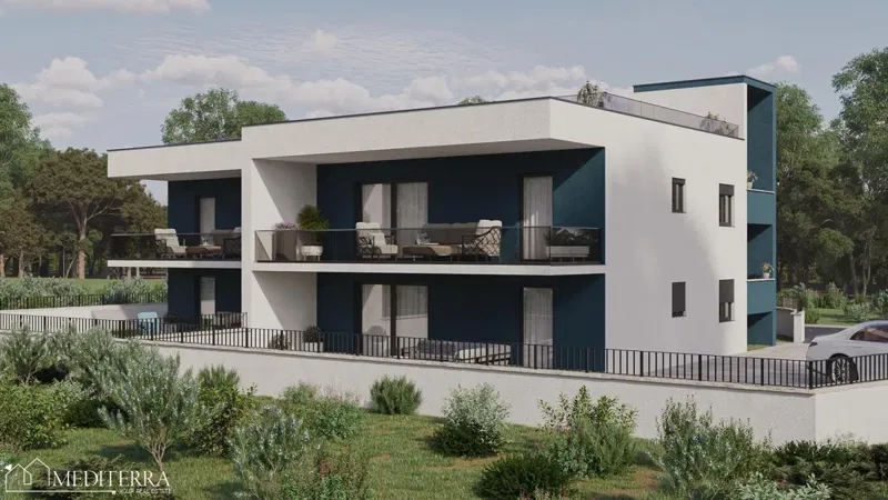 Appartamento con terrazza sul tetto e vista mare, Cittanova, Istria – 2