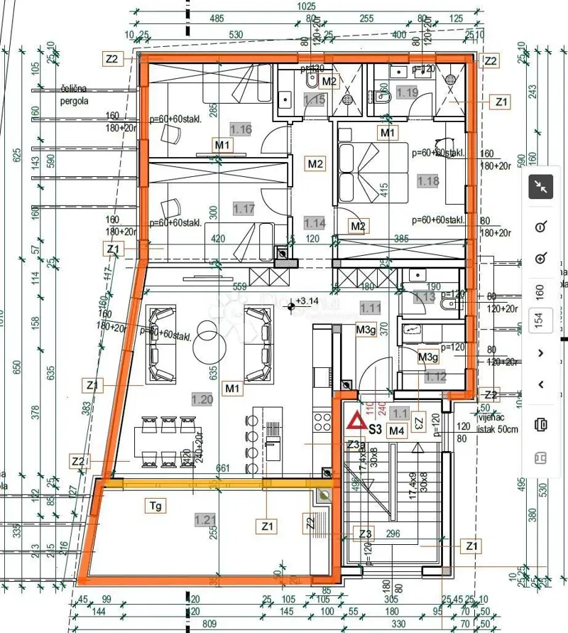 Allogio Štinjan, Pula, 117,68m2 – 2