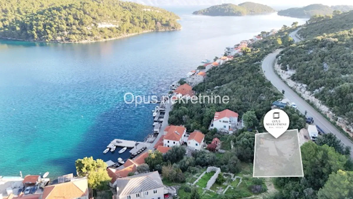 MLJET, Polače - Baugrundstück 308 m2 mit Meerblick (Video)