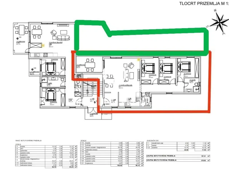 Modern apartment on the ground floor with 3 bedrooms and a large yard near the beach – 3