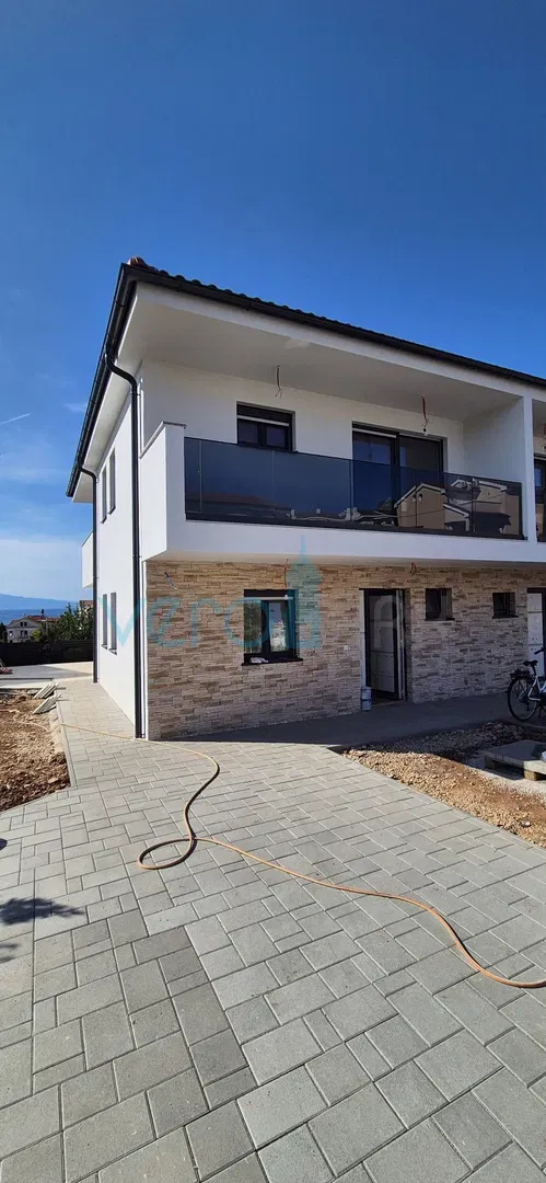 Malinska, Krk Island, new construction, semi-detached house, sea view, garden, for sale – 2