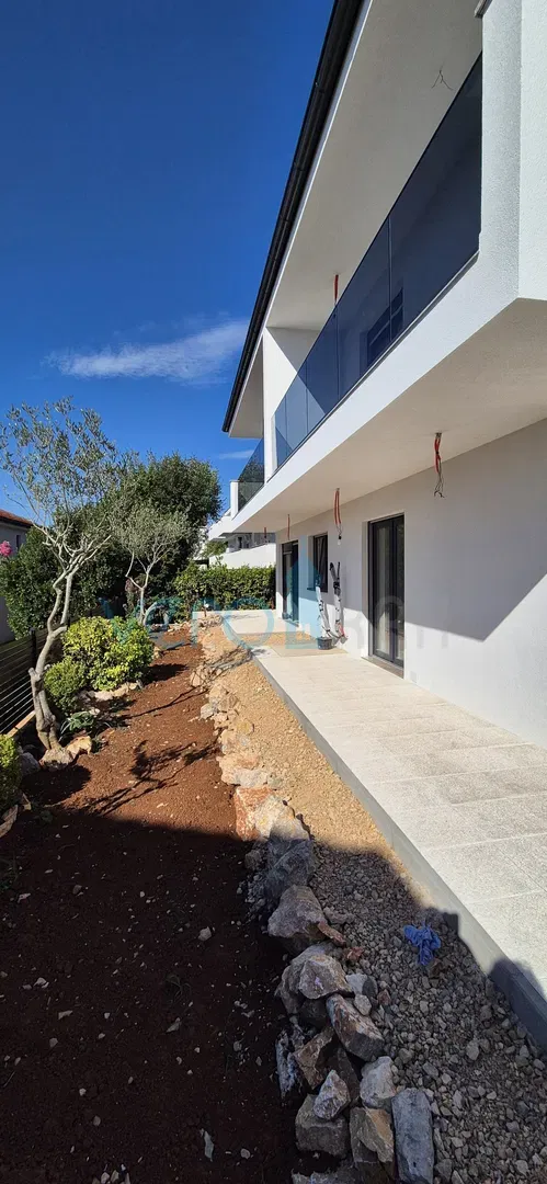 Malinska, Krk Island, new construction, semi-detached house, sea view, garden, for sale – 3