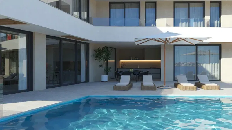 Modern villa with pool, second row from the sea – 2