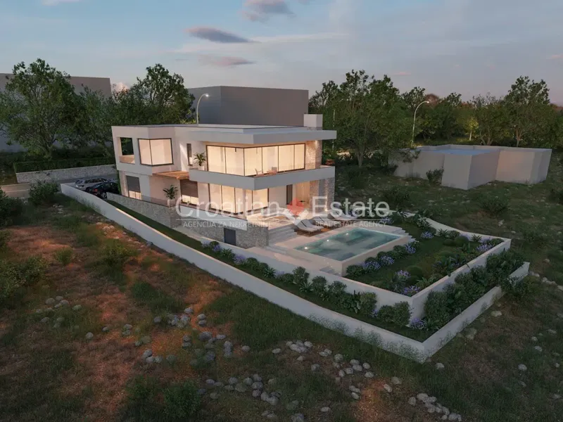 An under-construction villa, with pool and sea view, for sale – 2