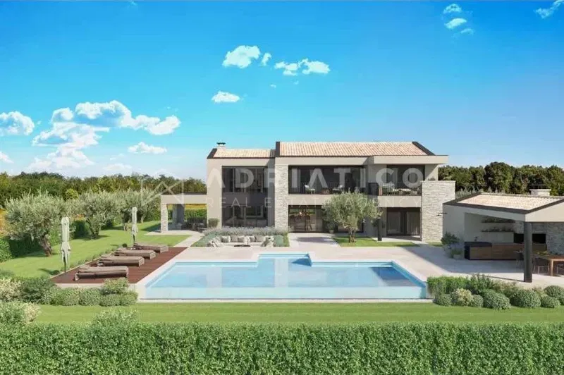 Lovreč, dintorni, imponente villa con piscina in costruzione – 2