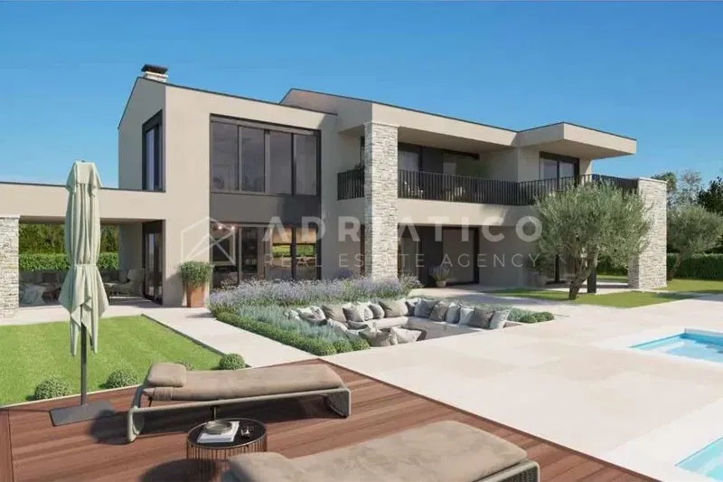 Lovreč, dintorni, imponente villa con piscina in costruzione – 3