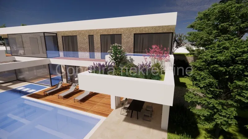 Maslenica - land 697 m2 with project, sea view – 3