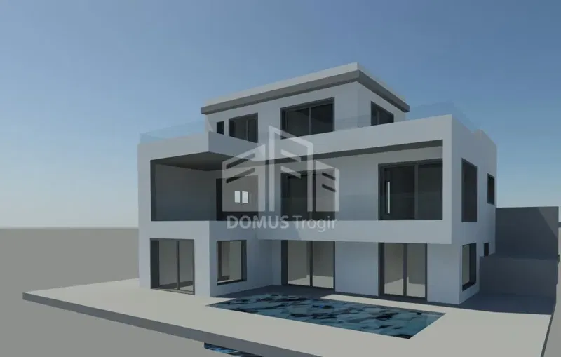 Trogir** Building plot with project and permit for a villa, 387 m2 – 2