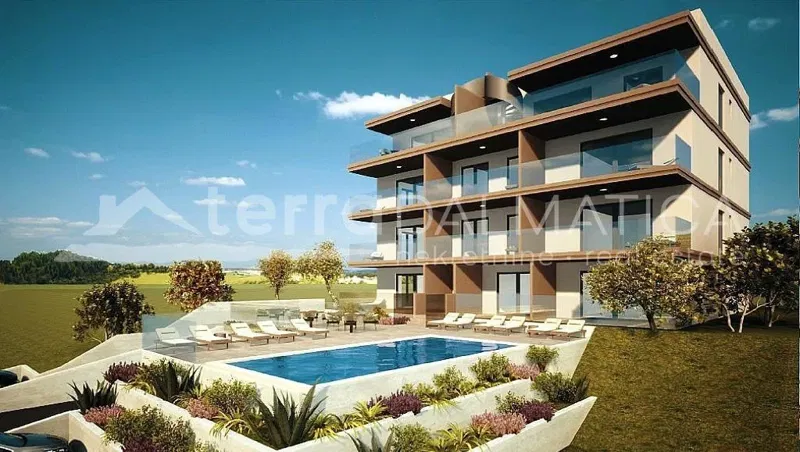 Primošten, modern apartment in a new building with a swimming pool and sea view – 3