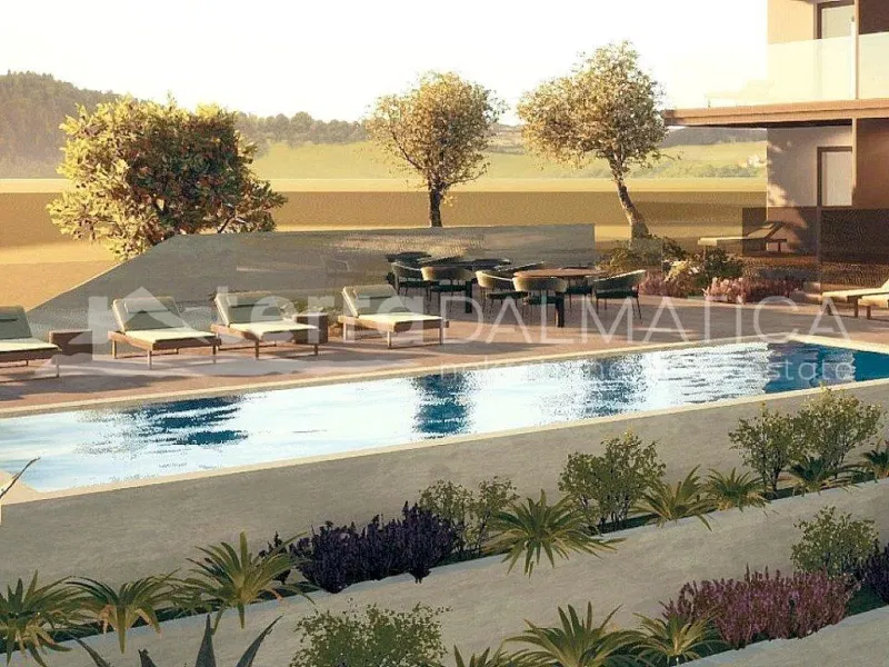 Primošten, new two-bedroom apartment with pool and sea view – 3