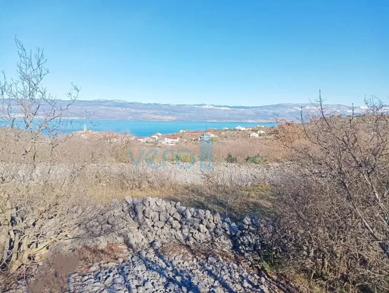 Vrbnik, island of Krk, building land 3136 m2, sea view, for sale – 3