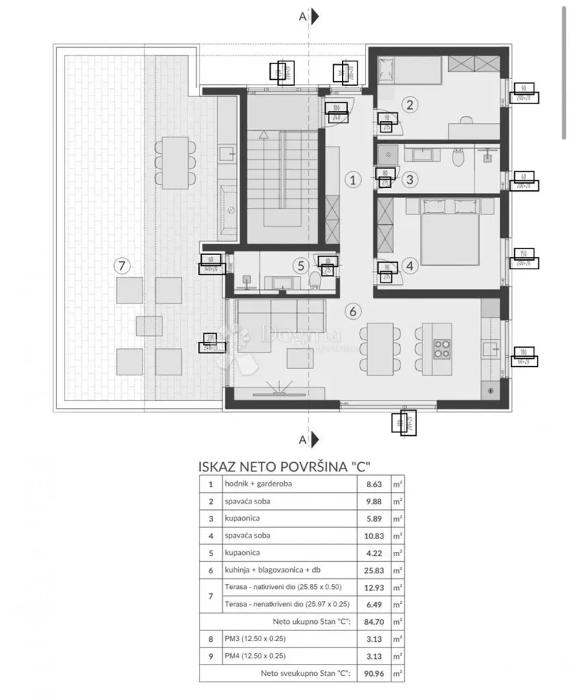 Flat Medulin, 72,18m2 – 2