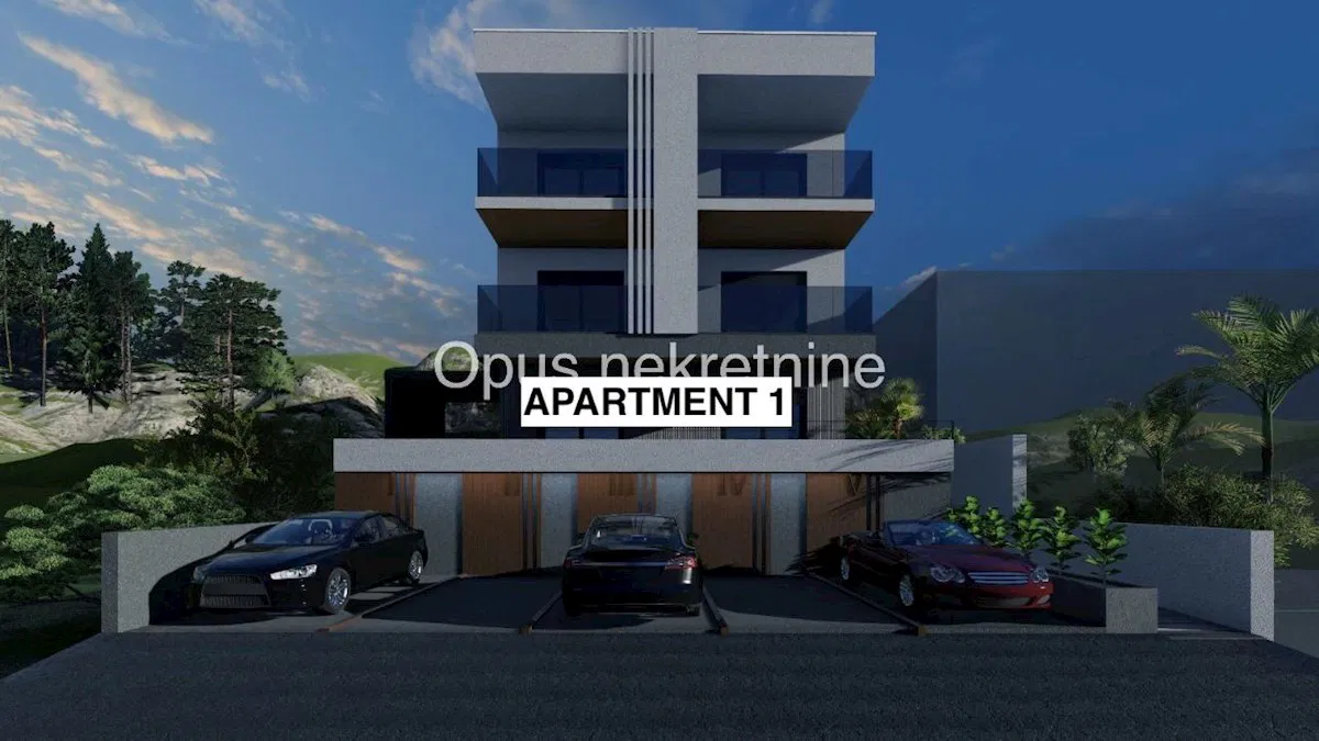 KOMARNA- NOVOGRADNJA 2025- apartman (S1) 93,7 m2 s pogledom na more (Video)