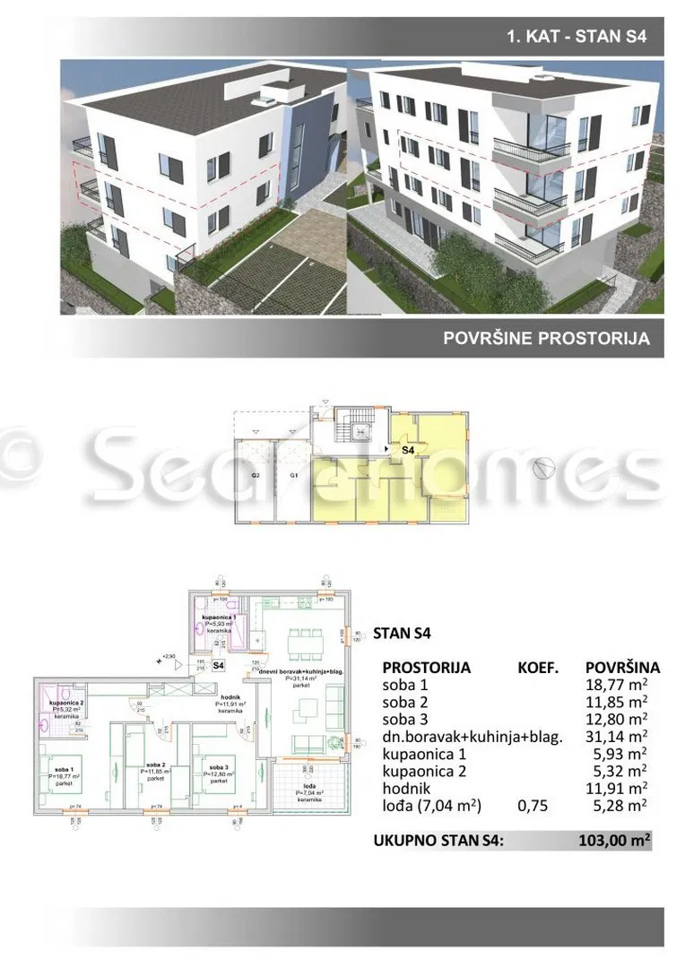 3 bedroom apartment with sea views, storage and parking in the price – 2