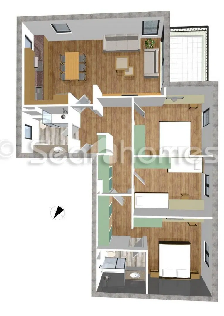 3 bedroom apartment with sea views, storage and parking in the price – 3