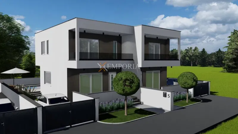 Semi-detached house with pool, new construction, Poličnik – 2