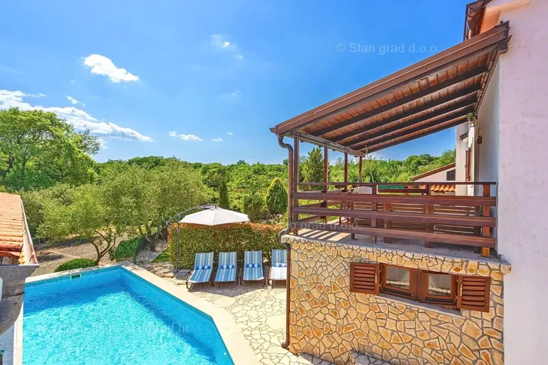 Vrbnik, a house with two two-story apartments and a swimming pool! – 3