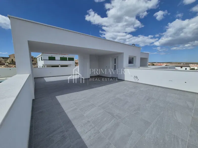 Ražanac, new building, penthouse S4, roof terrace, beautiful sea view – 3