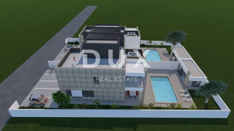 ZADAR, ZUKVE - Spacious semi-detached house with pool! New construction! B – 2