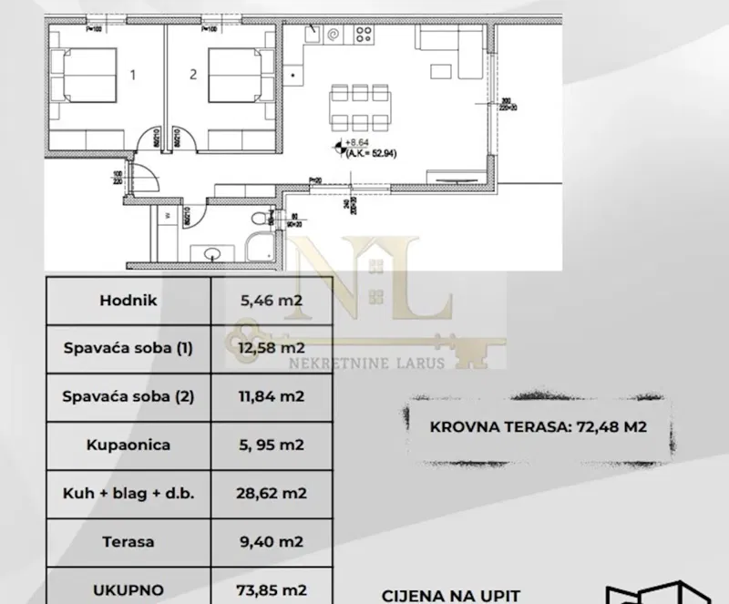 Lakás Okrug Gornji – 3