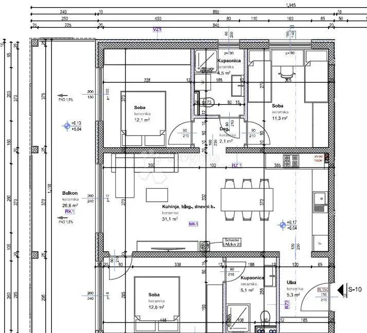 Mieszkanie Tar, Tar-Vabriga, 92,40m2 – 2