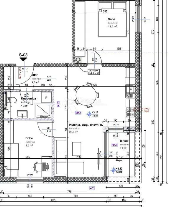 Allogio Tar, Tar-Vabriga, 92,40m2 – 2
