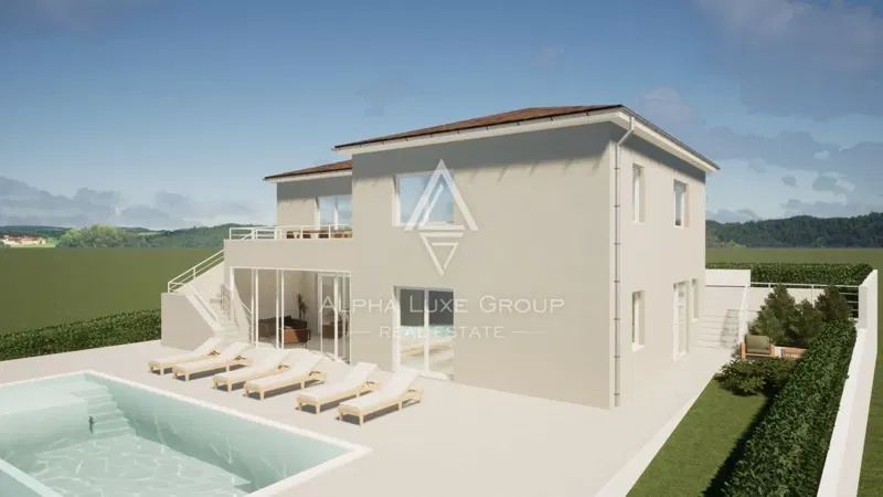 Kaštelir, Istria – Building land with sea view – 2