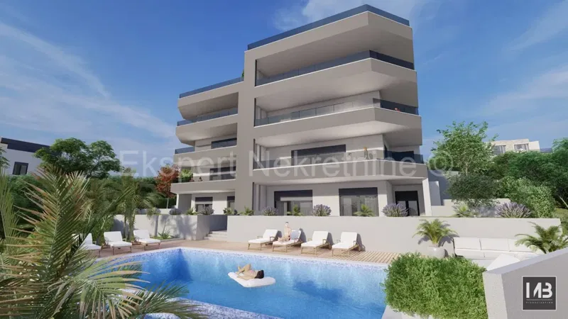 Split, Slatine, comfortable 2-bedroom apartment 117 m2, open sea view, swimming pool – 2