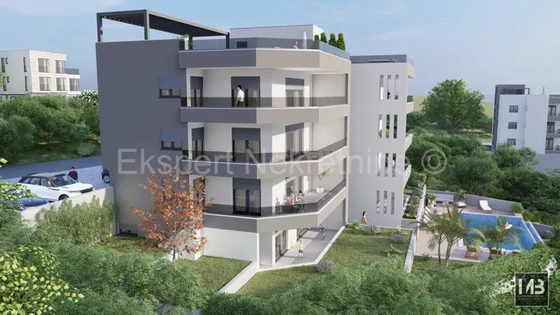Split, Slatine, comfortable 2-bedroom apartment 117 m2, open sea view, swimming pool – 3