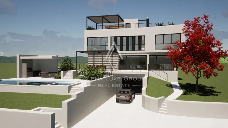 Kaštelir, Isztria – Luxus villa tengerre néző, medence – 2