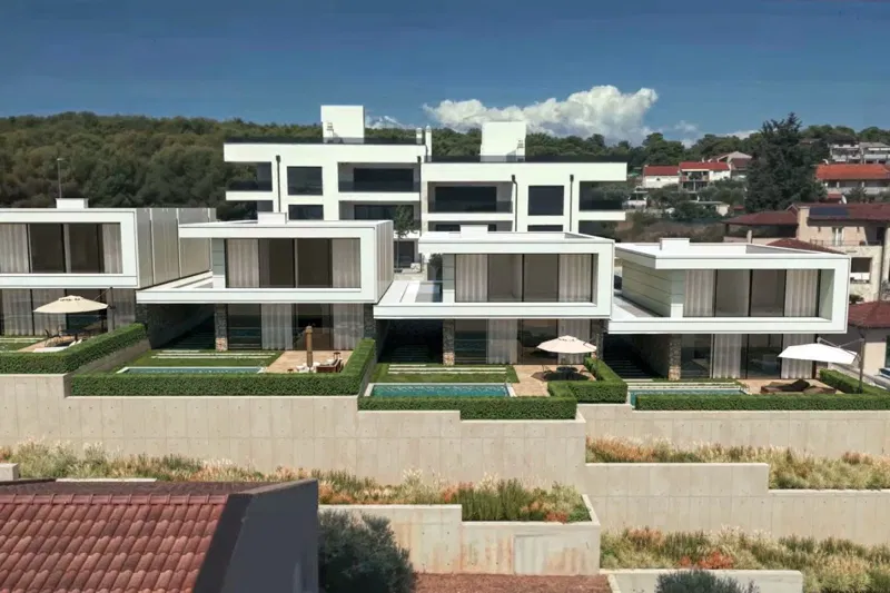 Nuovo edificio moderno con piscina e vista mare – 2