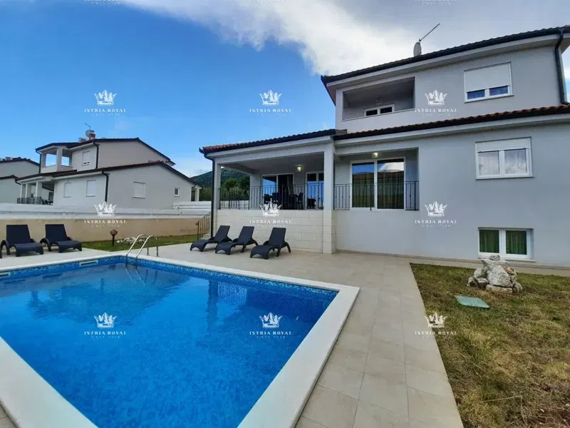 Istria, Labin, Skitača, sale of a villa with a pool, sea view. – 2