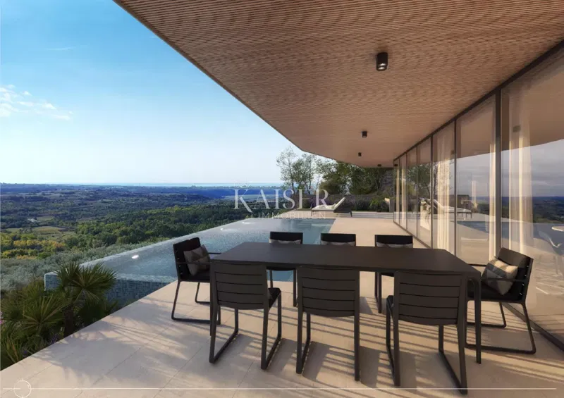 Isztria, Buje, környéke - villa 280m2, végtelenített medencével és gyönyörű kilátással – 2