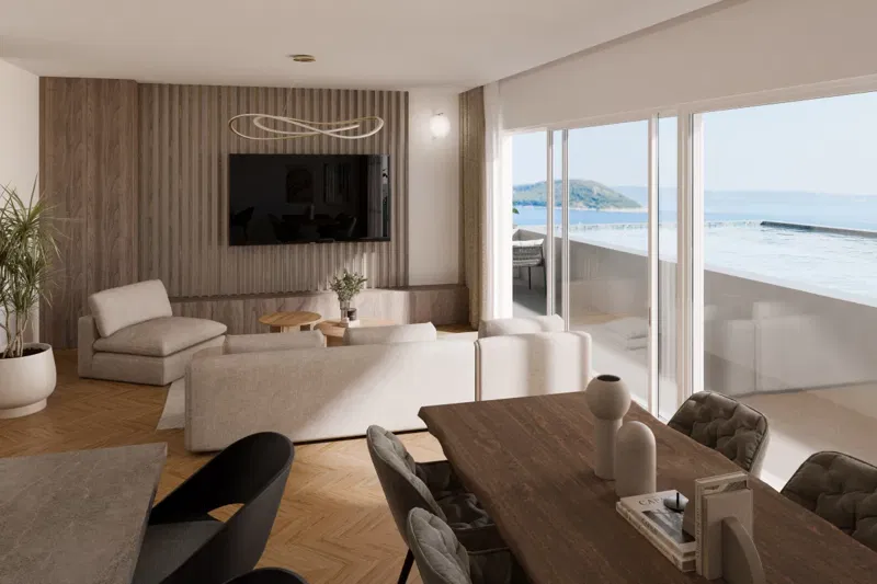 Lussuoso attico con piscina e vista mare – 2