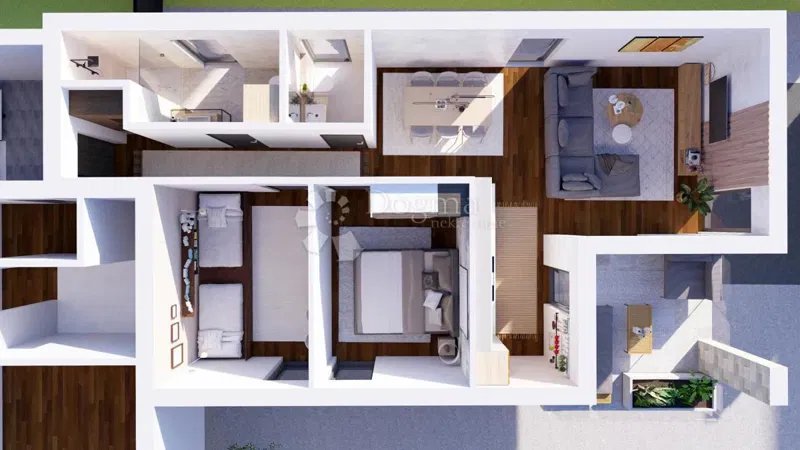 PETRČANE - S3 FIRST FLOOR WITH SEA VIEW 75,86m2 – 3