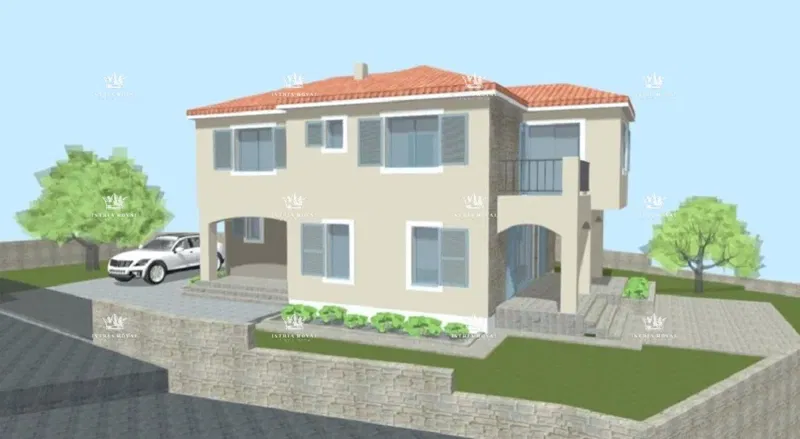 VENDITA ESCLUSIVA!!! Istria, Vrsar, Flengi, vendita di una casa prefabbricata con vista mare, costruzione iniziata, casa familiare, investimento. – 2