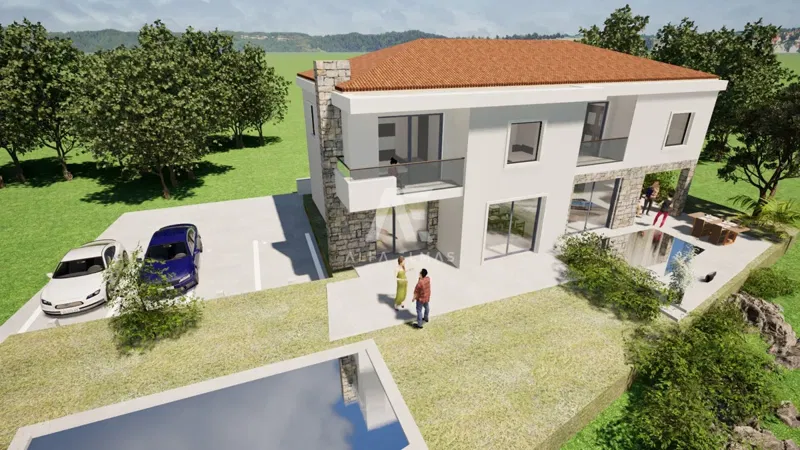 Malinska, moderna dvojna kuća sa bazenom! ID  627