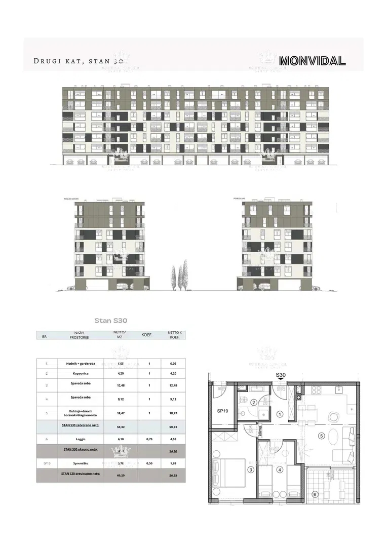 Istria, Pula, Monvidal, sale of a modern apartment on the 2nd floor with a parking space and storage room, new construction, - "TURNKEY". – 2