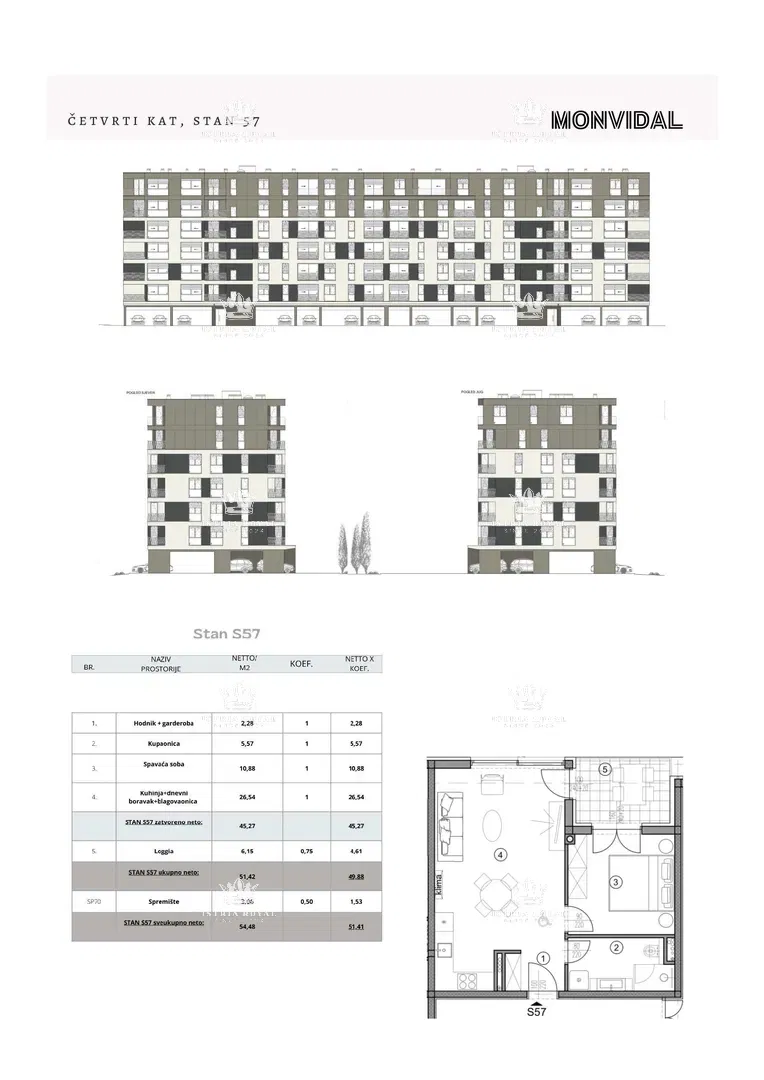 Istra, Pula, Monvidal, vendita di un appartamento moderno al 4° piano con posto auto e cantina, nuova costruzione – "CHIAVE IN MANO". – 3