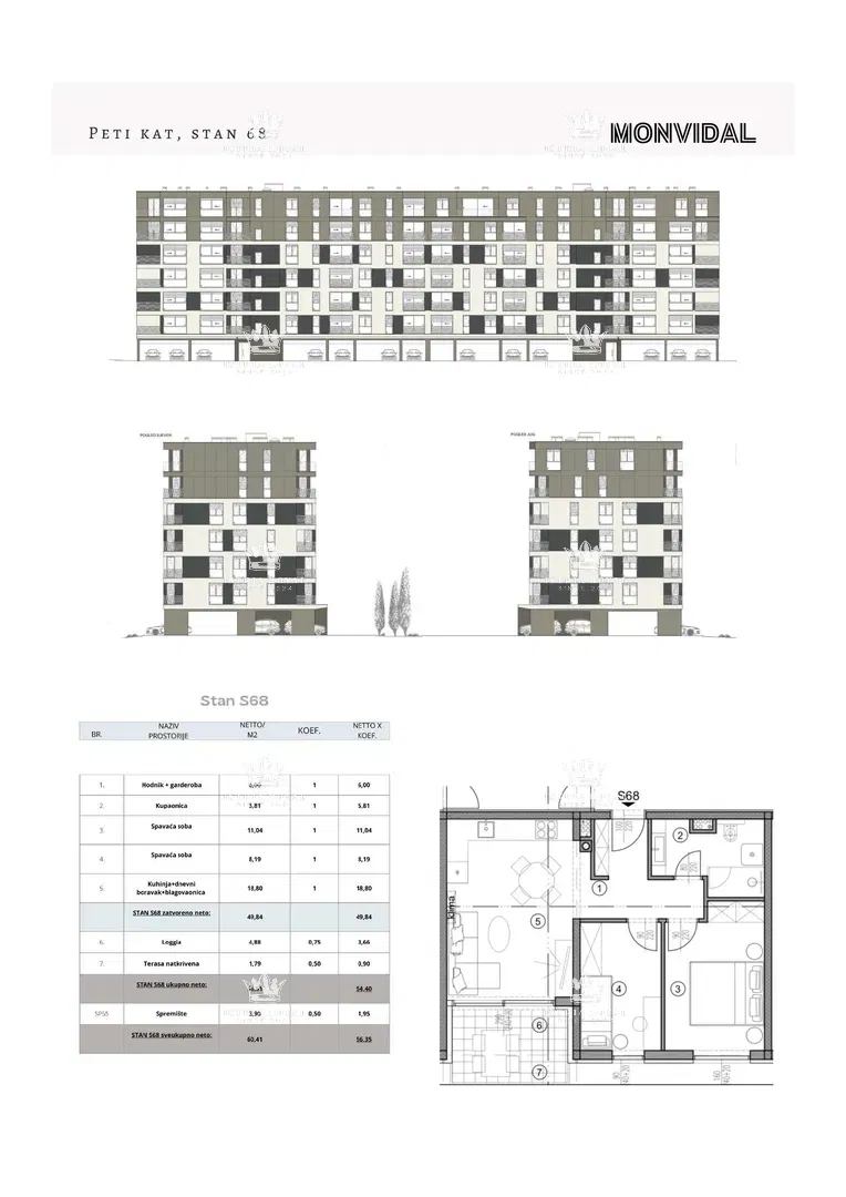 Istria, Pula, Monvidal, sale of a modern apartment on the 5th floor with a parking space and storage, new construction - "KEY IN HAND". – 2