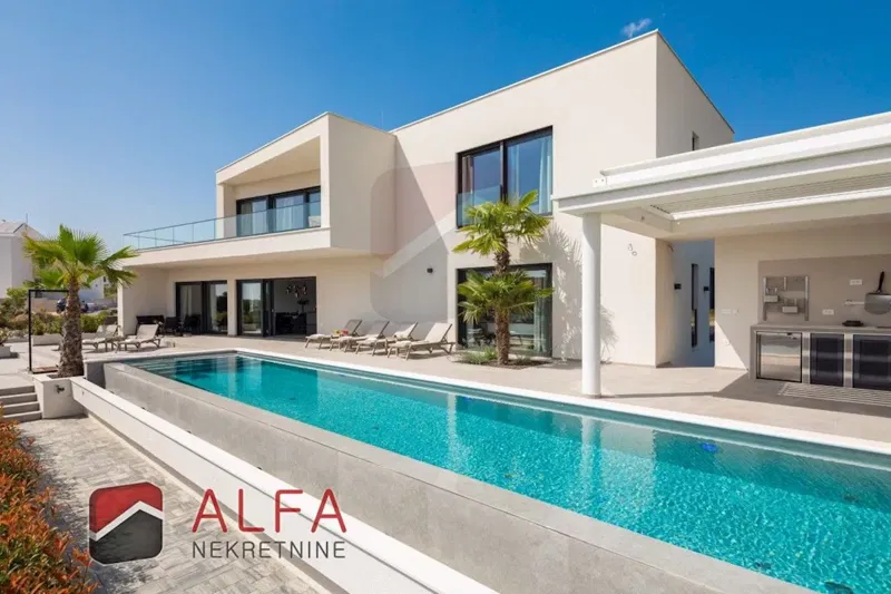Croatia, Vodice, ATTRACTIVE, new luxury family villa for sale, with swimming pool, garage and sea view – 2