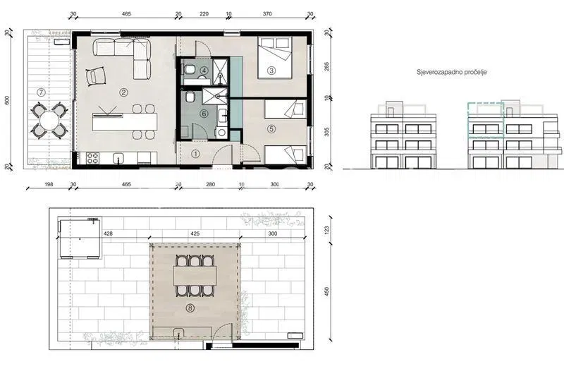 Island of Pag, Perilo beach, two-bedroom apartment in a luxurious new building FIRST ROW TO THE SE – 3