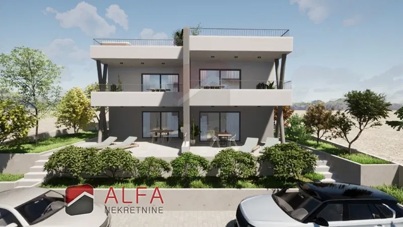 Croatia, Vodice, new construction, duplex apartment for sale with large terrace and sea view – 3