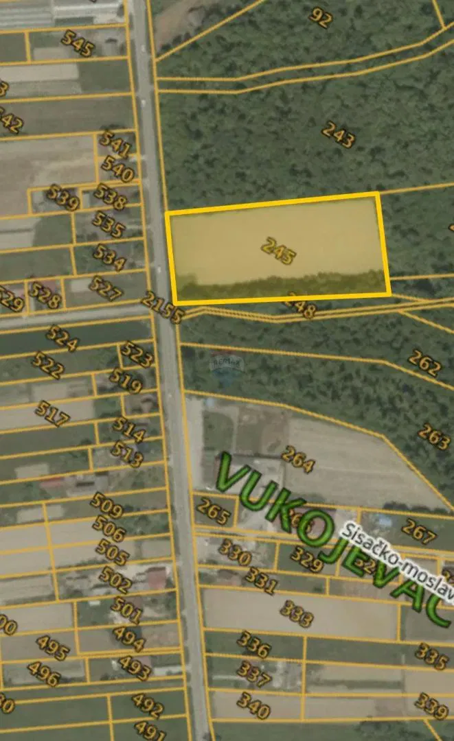 Земельный участок строительного назначения Donji Vukojevac, Lekenik, 21.282m2