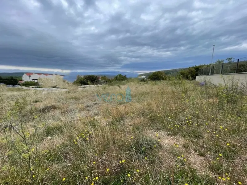 Island Krk, Punat, attractive building land 959 m2, view, for sale – 2