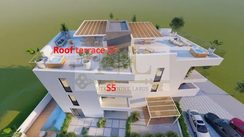 Penthouse apartment S5 with roof terrace, shared pool, panoramic view, Okrug Gornji – 2