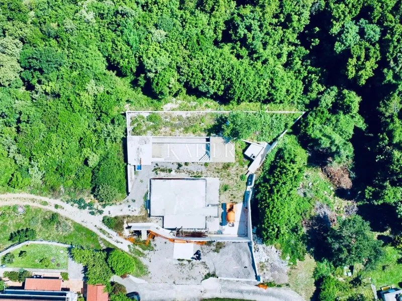 Opatija, Mošćenice - Váš pohľad na Kvarner, stavebný pozemok s prebiehajúcou výstavbou luxusnej vily – 3